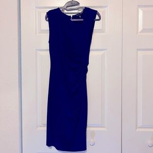Victoria's Secret Blue Ruched Midi Cocktail Dress